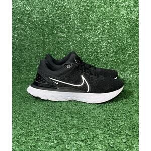 Nike React Infinity Run Flyknit 3 Womens Size 7 Black Running Shoes Gym Sneakers